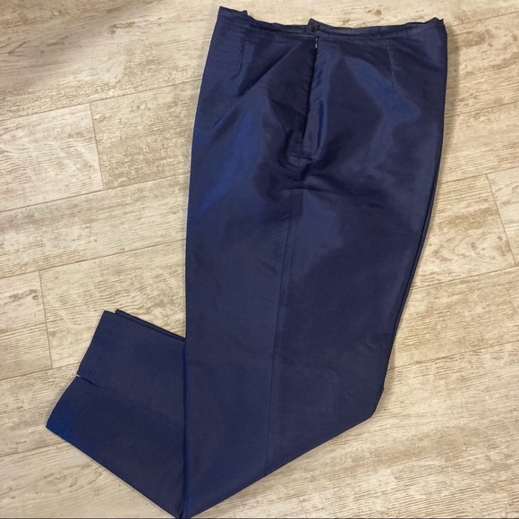 dressbarn Pants - Dressbarn Blue Silk Pants 14